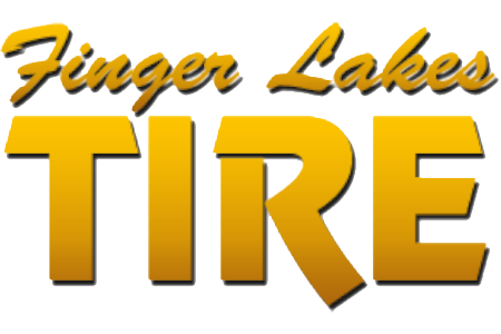 Logo for Finger Lakes Tire, featuring yellow and black text on a white background.