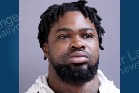 Mugshot of Aleem Whitfield, a man with dreadlocks and a beard, arrested for felony burglary.