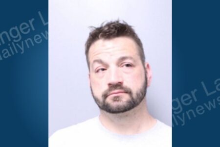 Mugshot of Bruce Cornell, a man with a beard and short dark hair, facing charges in Venice, NY.