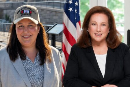 Alissa Ellman, an OEF Afghanistan veteran, and Diana Kastenbaum, Democratic candidates for NY-24.