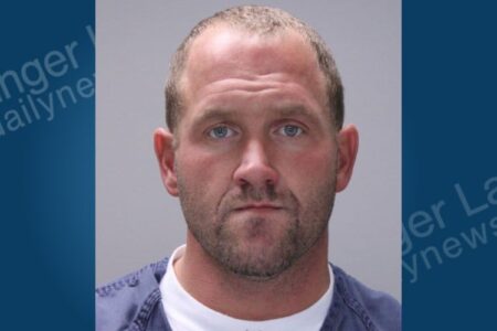 Mugshot of Engelhart, a man with a beard, arrested in Farmington on contempt charges.