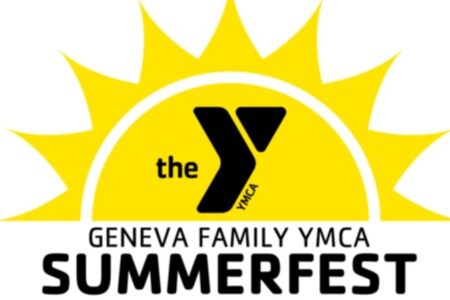 Geneva Family YMCA Summerfest logo with a yellow sun graphic.