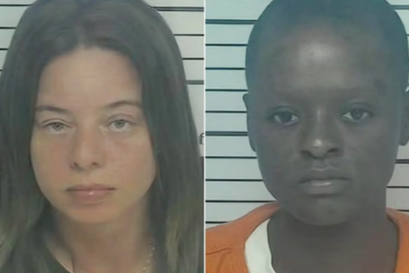 Mugshots of two women arrested in Ohio for murder in Maryland.